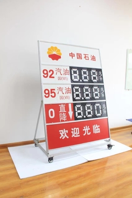 Light Transmission Price Display Board 700*280mm Gas Station Price Flip Signs