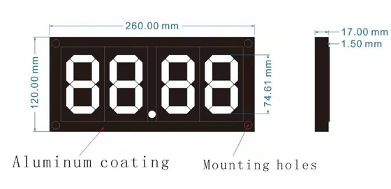 Aluminum Alloy Frame Seven Segment Display Manual Turnover Price Display Board