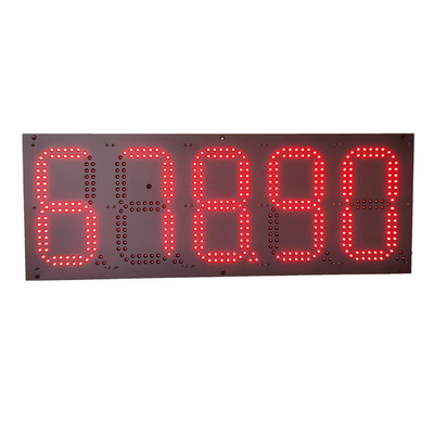 Glue Sealing Fuel Station Gas Pylon Sign 7 Segment Led Display Board